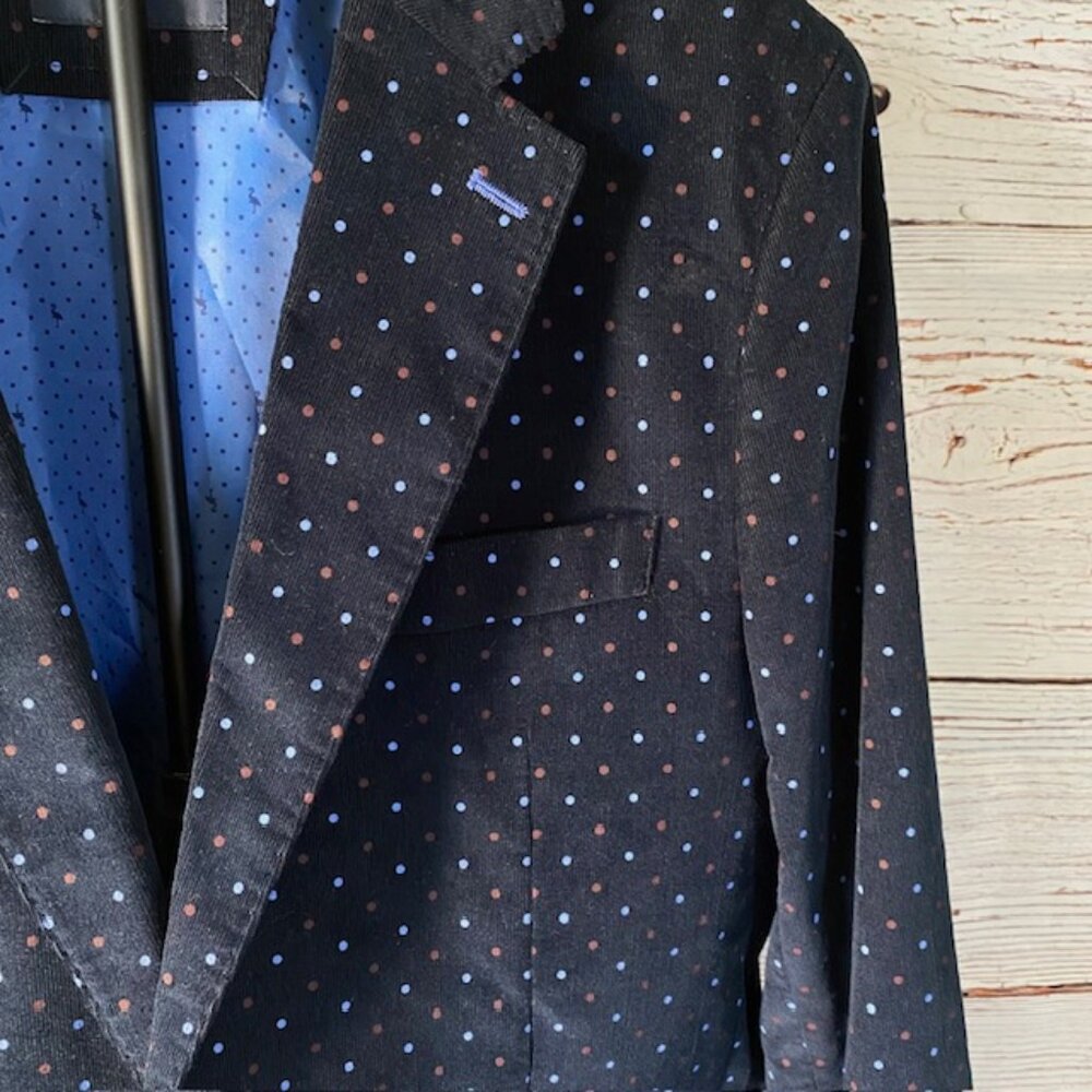 Tailorbyrd Collection Sport Jacket Men's size 40L Cotton Stylish navy blue - Picture 3 of 14